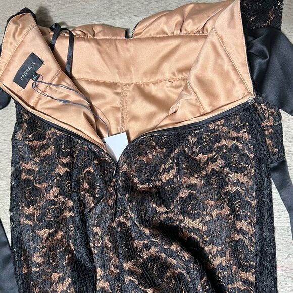 MAJORELLE x Revolve Salinas Black Lace Overlay Halter Jumpsuit, NWT Women’s XS - Picture 8 of 15